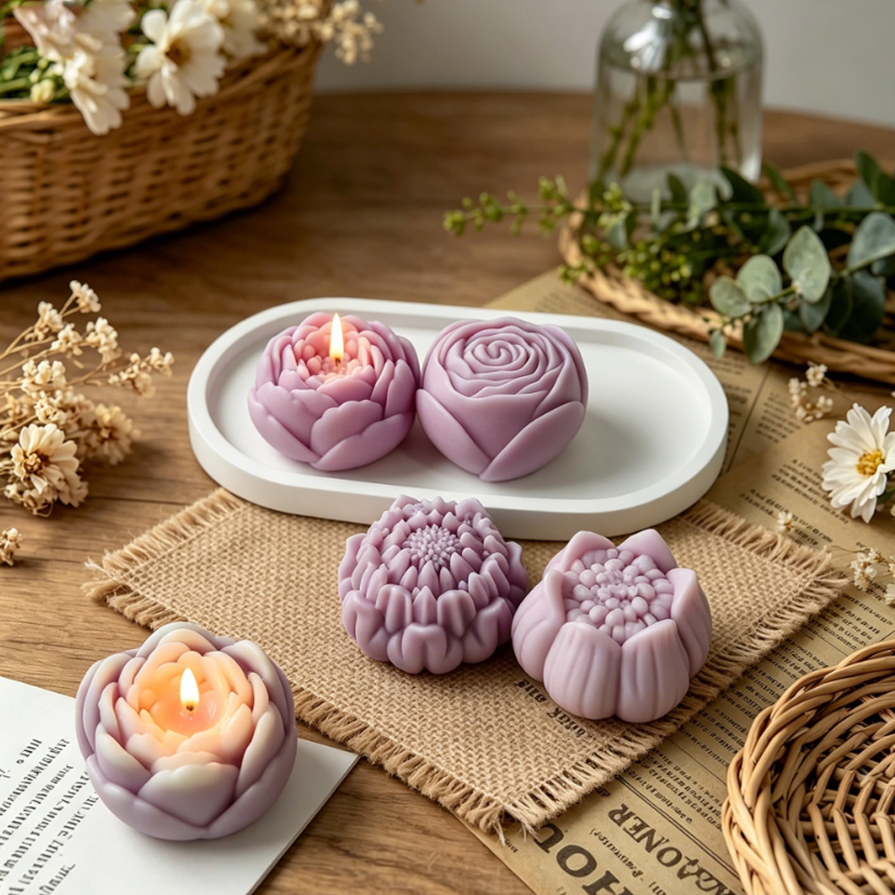 3D Flower Silicone Mold Peony  - Candle Supplies Shop 评论和价格
