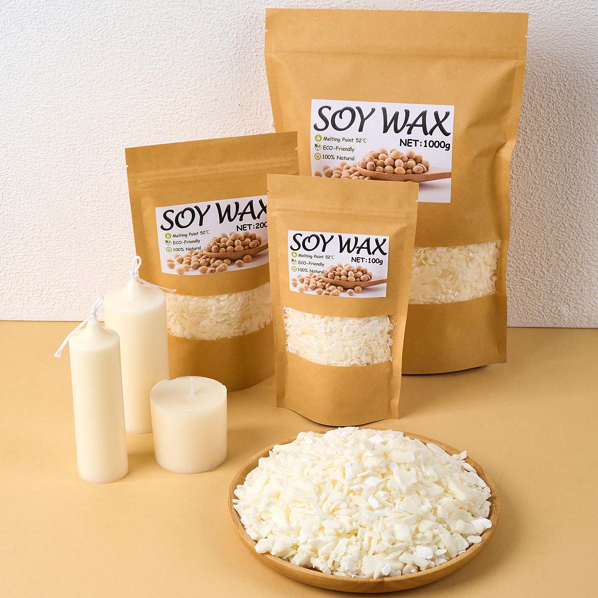 1 Pounds Pure White Soy Wax Fo - Candle Supplies Shop 评论和价格