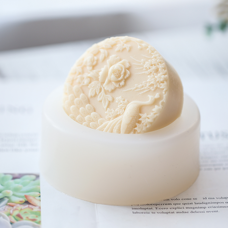 Peacock Flower Pattern Silicon - Candle Supplies Shop 评论和价格